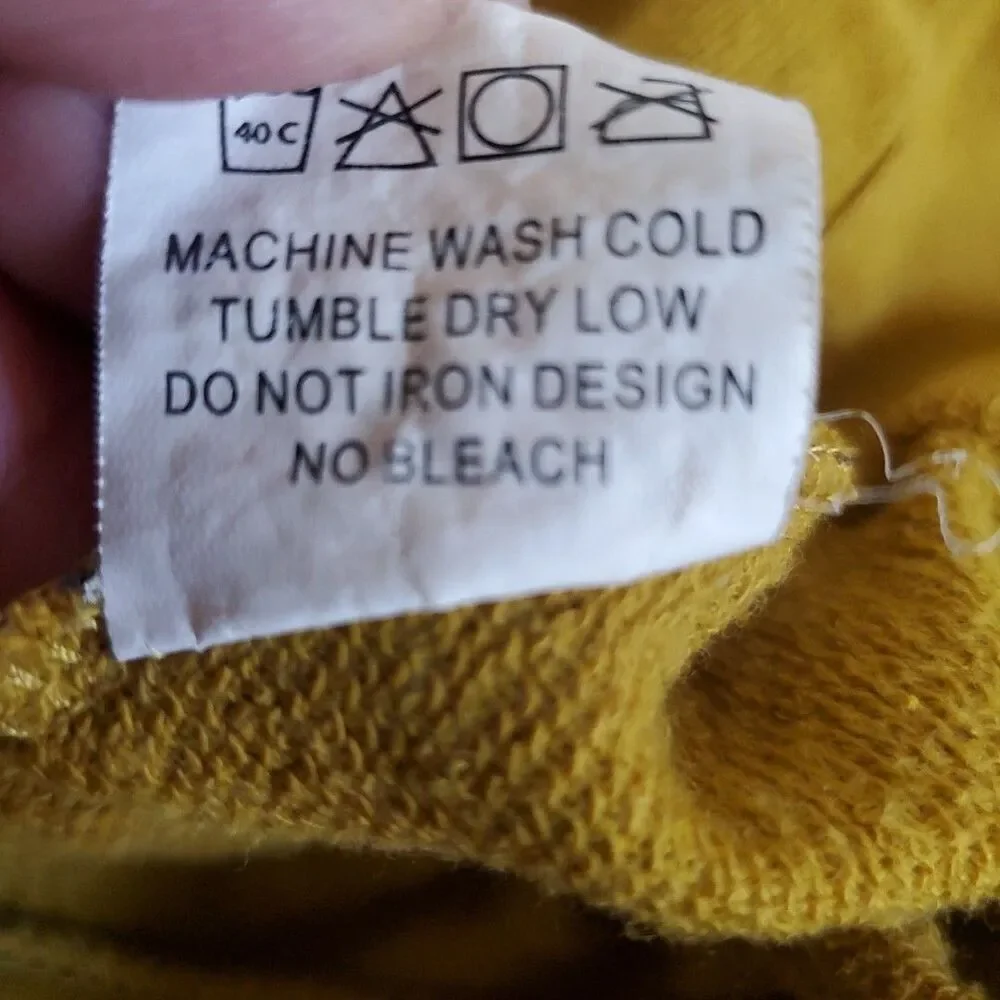 Snoopy Acid F cking Awesome Tee Rare Size XL Yellow Mustard Terry Cloth Inside